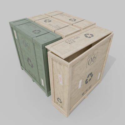 Extra Tall Narrow Wooden Crate Customizable Shipping Box