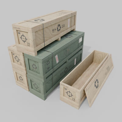 Extra Wide Narrow Wooden Crate Customizable Shipping Box