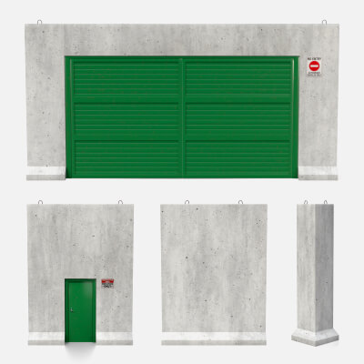 Fortified Concrete Perimeter Wall System
