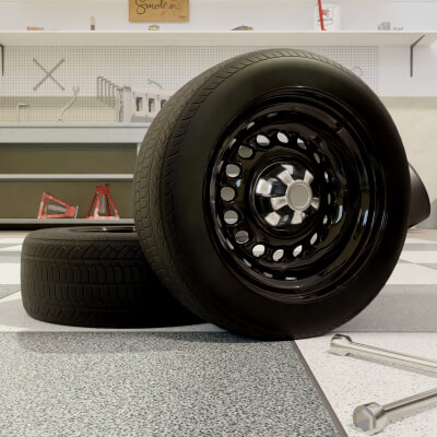 High-Performance Sport Car Wheel for Games &amp Rendering