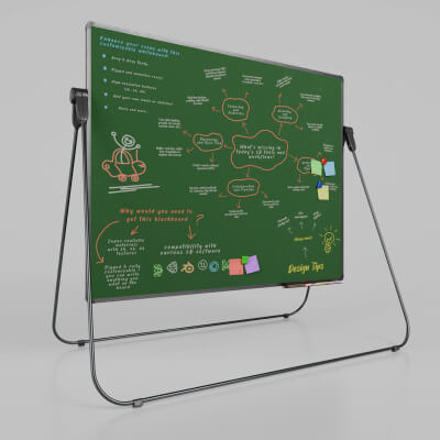 Modern Greenboard - Customizable Rectangular Writing Board 3D Model by ...