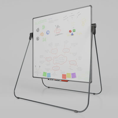 Custom Writing Board Modern Whiteboard - Customizable Square Writing Board 3D Model by ...