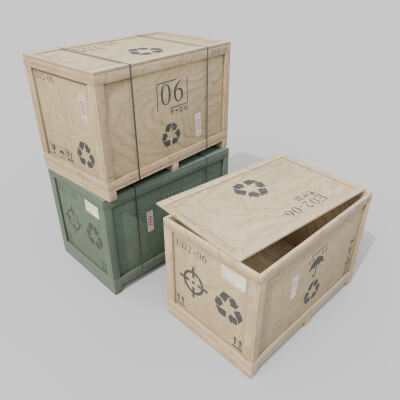 Rectangular Wooden Crate - Customizable Shipping Box