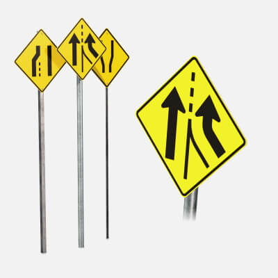 Road Signs - Lane Shift Warning