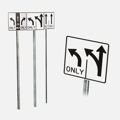 Road Signs - Lane Use Control 3D Model by 3DPolyForge