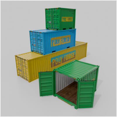 Shipping Containers Set - Customizable