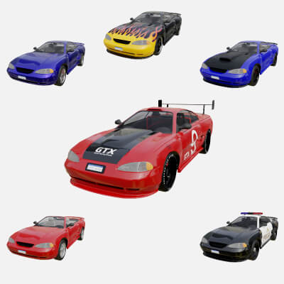 Sports Coup Car Set
