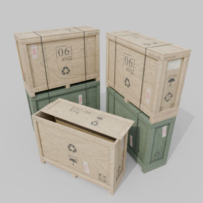 Tall Narrow Wooden Crate - Customizable Shipping Box