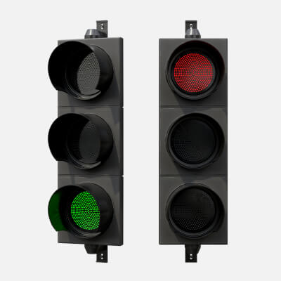 Traffic Light - Standard 3-Section Signal Head