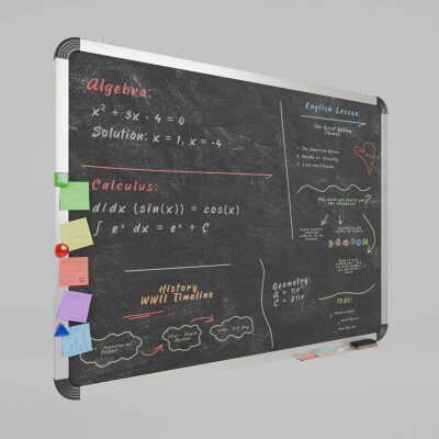 Wall Metal Blackboard - Customizable Rectangular Chalkboard