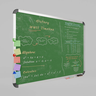 Wall Metal Greenboard - Customizable Rectangular Chalkboard
