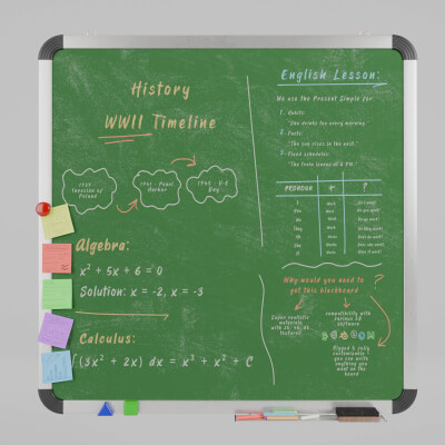 Wall Metal Greenboard - Customizable Square Chalkboard