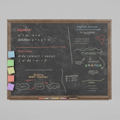 Wall Wooden Blackboard - Customizable Rectangular Chalkboard