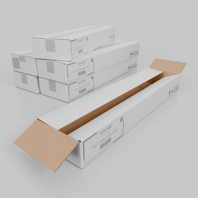 White Cardboard Box R-281 - Rigged and Customizable