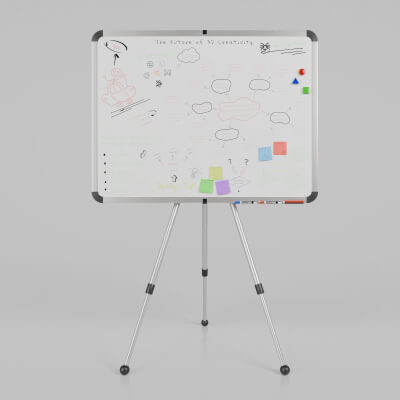 Custom Writing Board Whiteboard - Customizable Writing Board 3D Model by 3DPolyForge