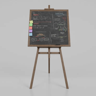Wooden Blackboard - Customizable Square Chalkboard