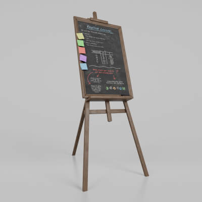 Wooden Blackboard - Customizable Vertical Chalkboard