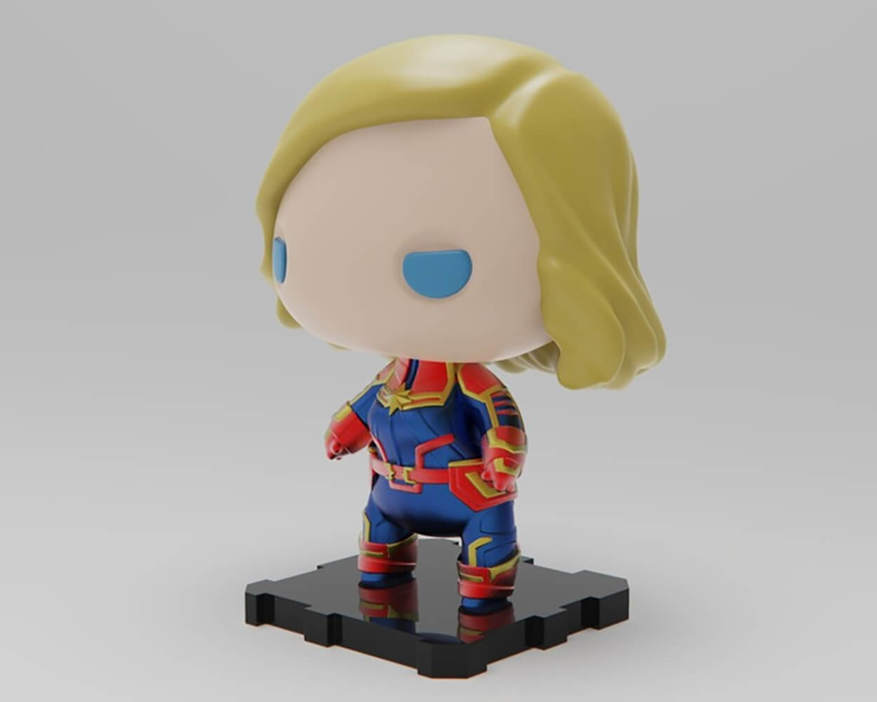 Captain Marvel - 3D Print Model by 3DPrintingDesigner