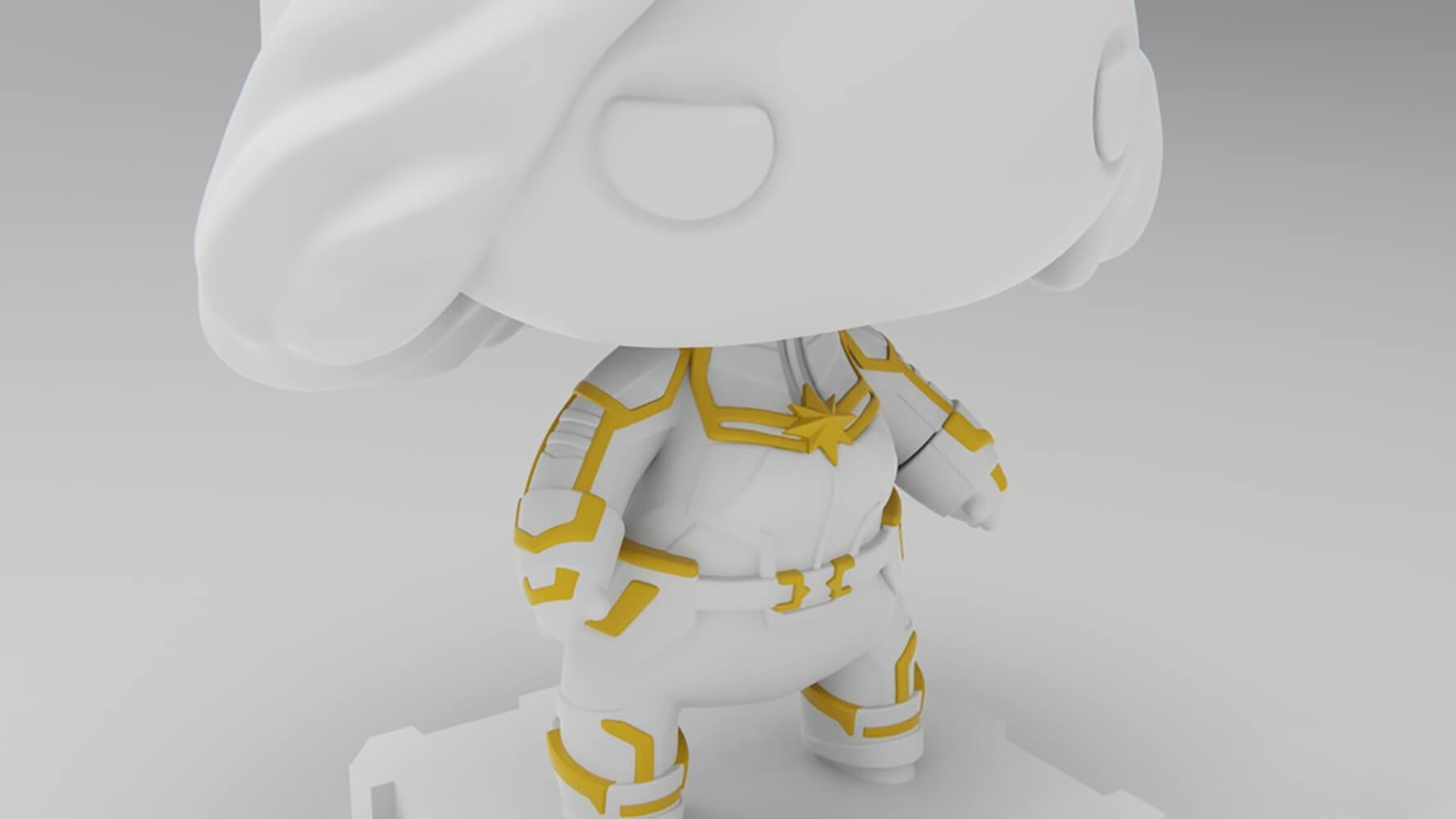 Captain Marvel - 3D Print Model by 3DPrintingDesigner