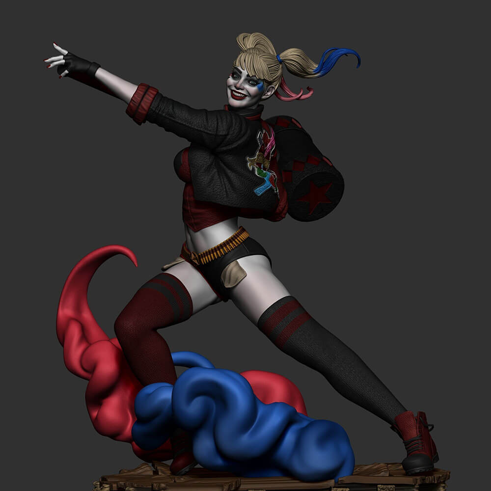 Harley Quinn - 3D Print Model by 3DPrintingDesigner