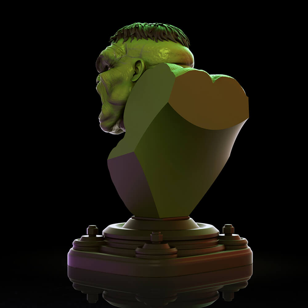 Hulk Bust (Hulk Bust) - 3D Print Model by 3DPrintingDesigner
