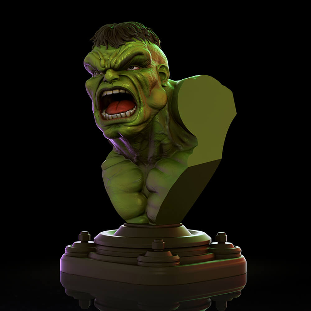 Hulk Bust (Hulk Bust) - 3D Print Model by 3DPrintingDesigner