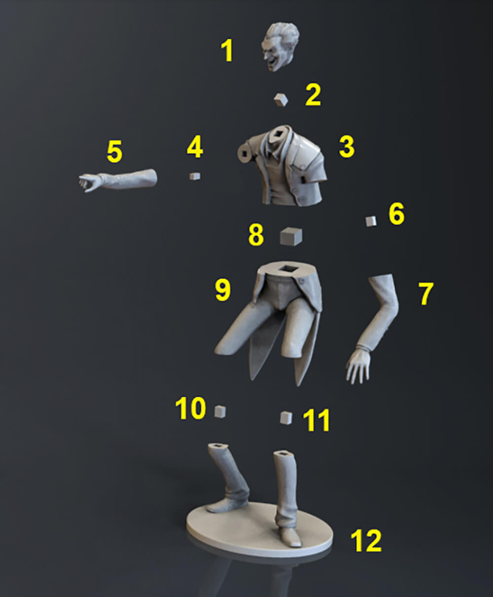 Joker Statue 3D Print Model by 3DPrintingDesigner