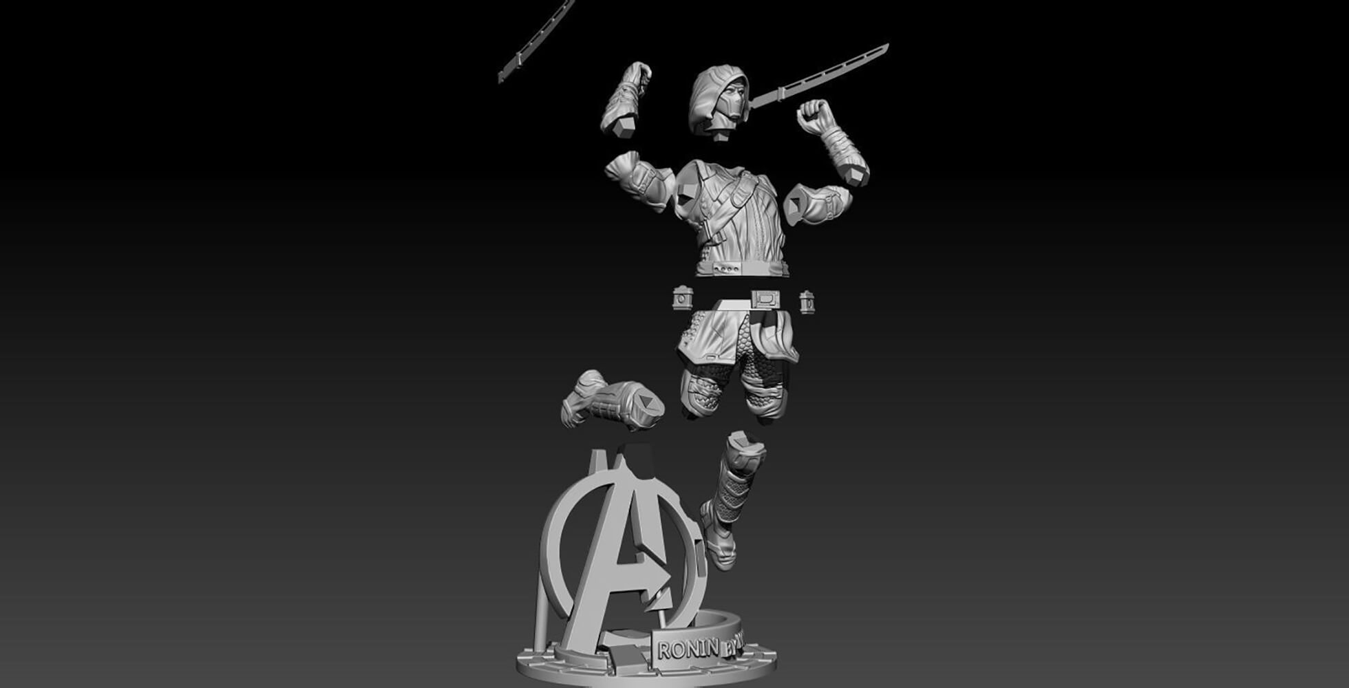 Ronin Marvel - 3D Print Model by 3DPrintingDesigner