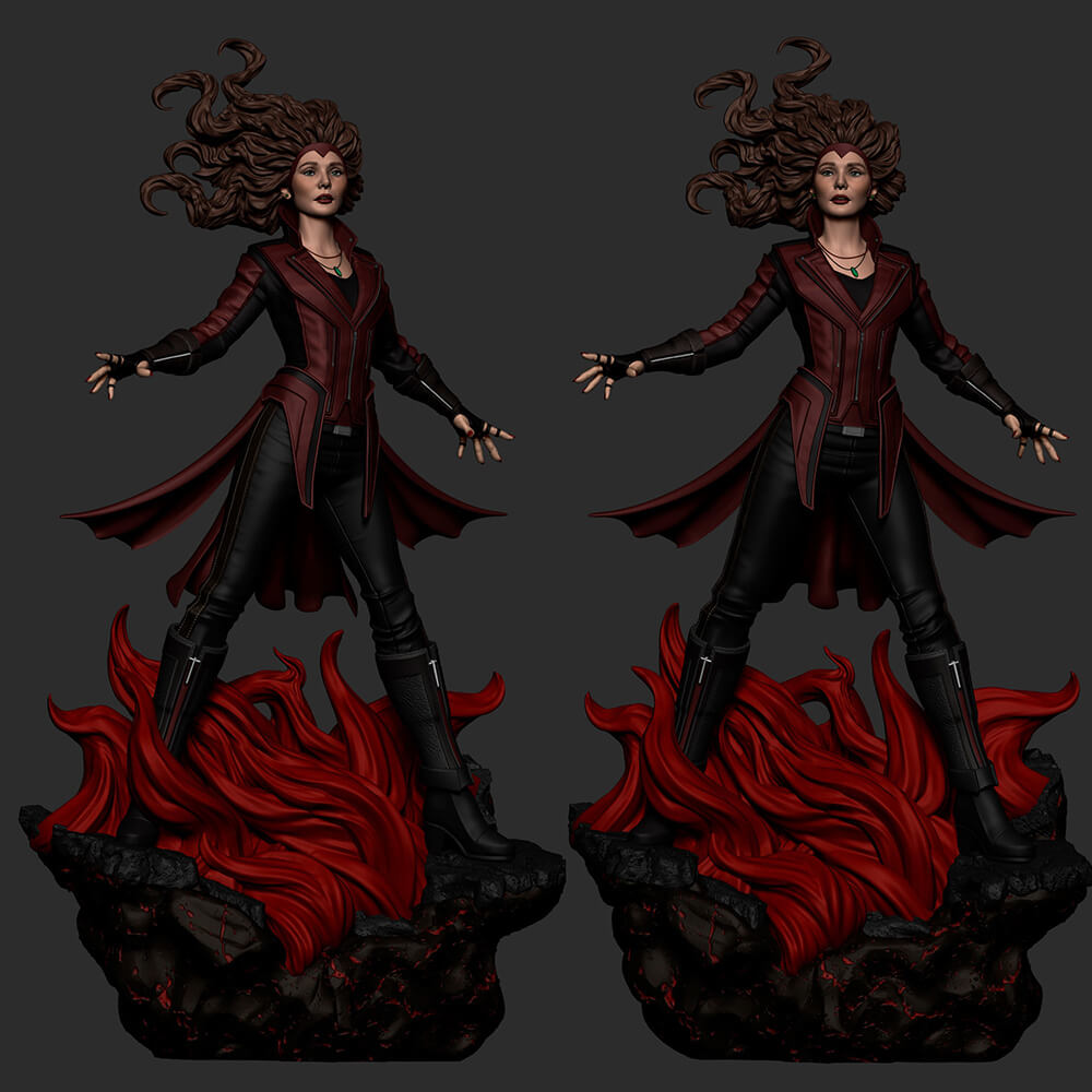 Scarlet Witch - 3D Print Model by 3DPrintingDesigner