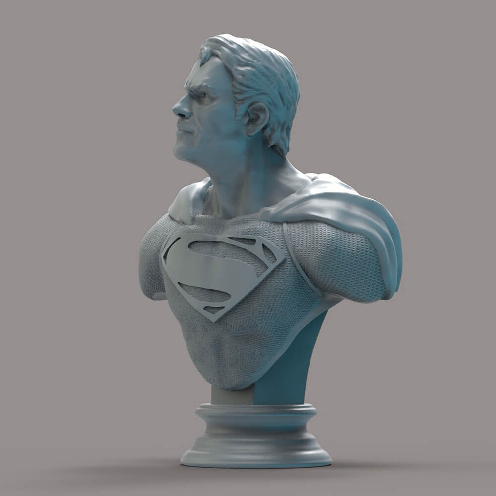 Superman Bust - 3D Model by 3DPrintingDesigner