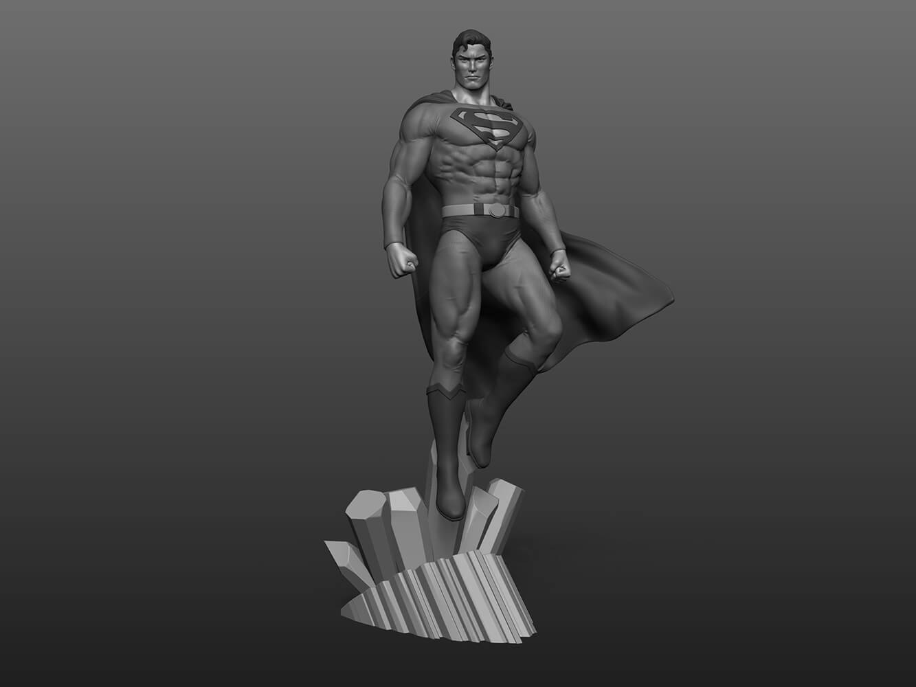 Superman Fan Art Statue 3D Model by 3DPrintingDesigner