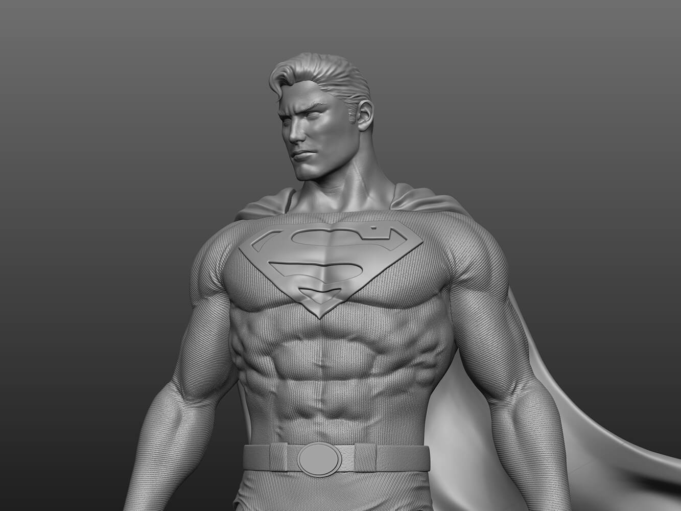 Superman Fan Art Statue 3D Model by 3DPrintingDesigner