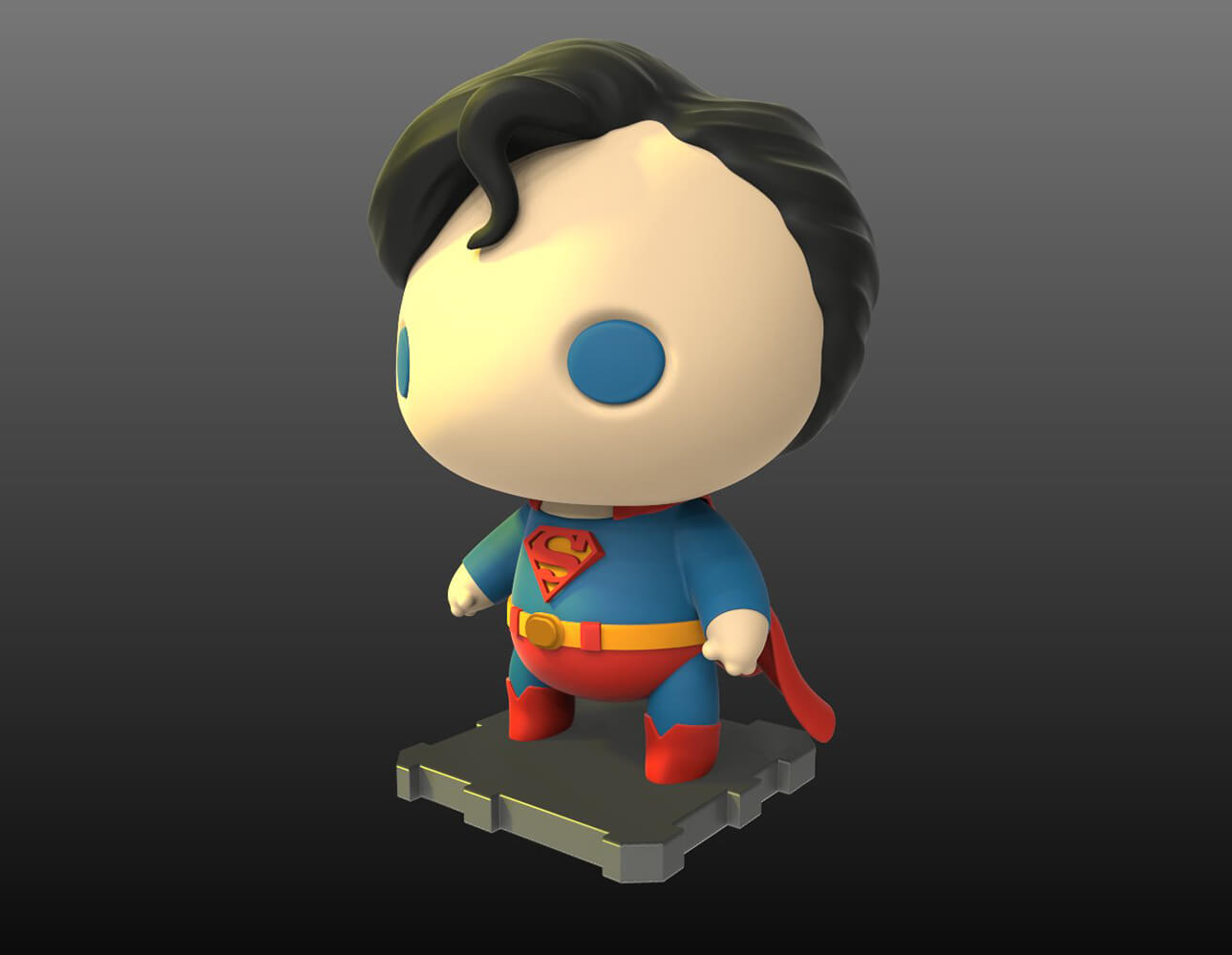Chibi Superman - 3D Model by 3DPrintingDesigner