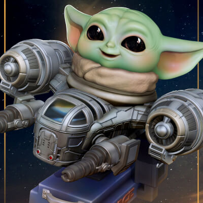 Chibi Grogu - Mandalorian 3D Model by 3dprintmodel91