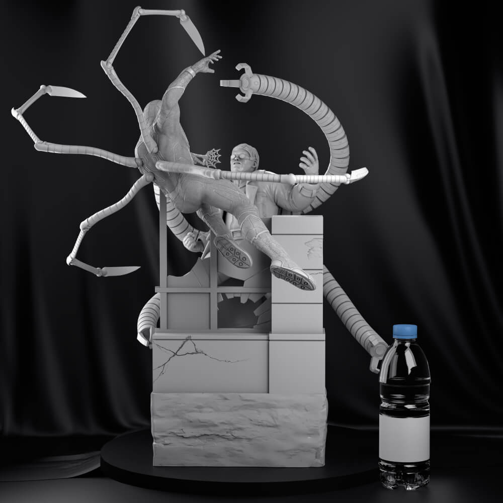 Spiderman Vs Doctor Octopus - 3D Print Model by 3dprintmodel91