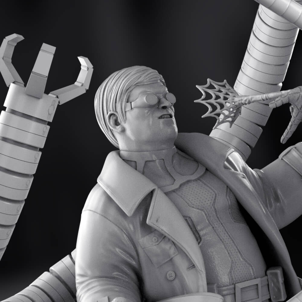 Spiderman Vs Doctor Octopus - 3D Model by 3dprintmodel91