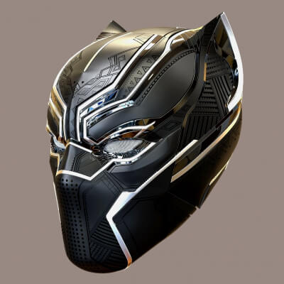 Black Panther Civil War Helmet Printable - 3D Model by 3DPrintModel9x
