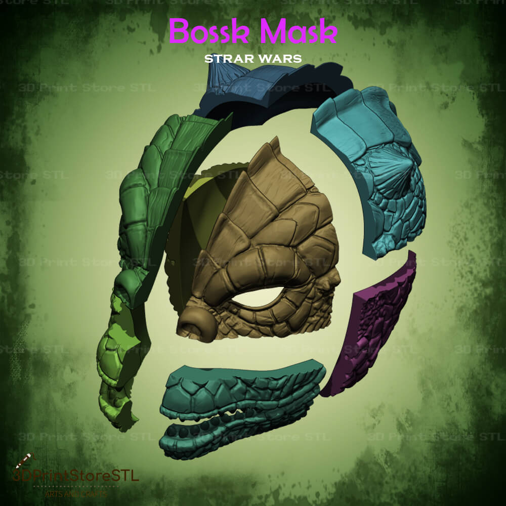 Bossk Mask Cosplay Star Wars - 3D Model by 3dprintstorestl
