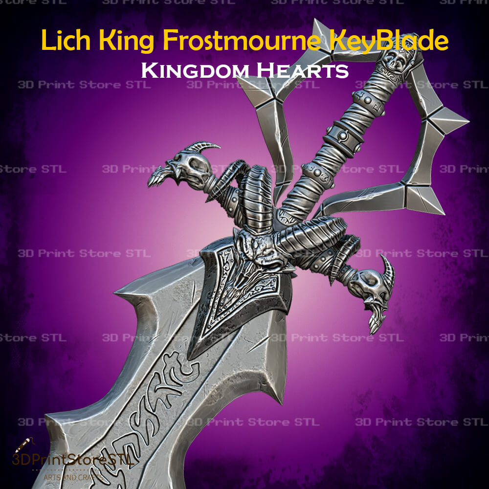 Frostmourne Key Blade Cosplay Kingdom Hearts Stl File 3D Print Model by 3dprintstorestl