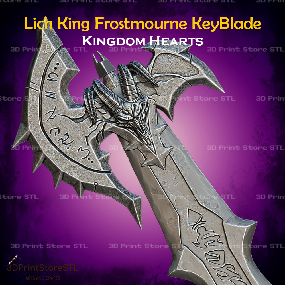 Frostmourne Key Blade Cosplay Kingdom Hearts Stl File 3D Print Model by 3dprintstorestl