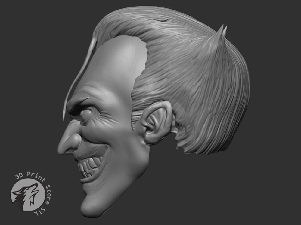 Joker Mask From DC Comics 3D Print Model by 3dprintstorestl