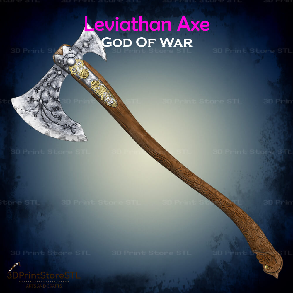 Leviathan Ax Cosplay God of War Stl File 3D Print Model by