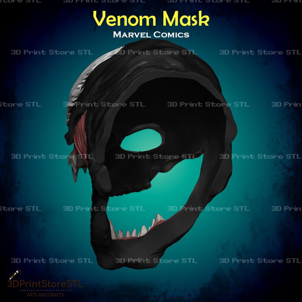 Venom Mask Cosplay Marvel Comics - Stl File 3D Print Model by ...