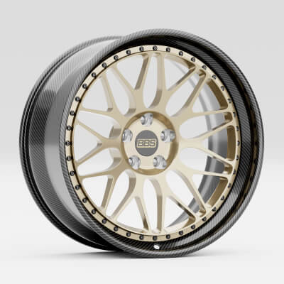 BBS LM Gold Rim - 3D Model by 3drivedynamics