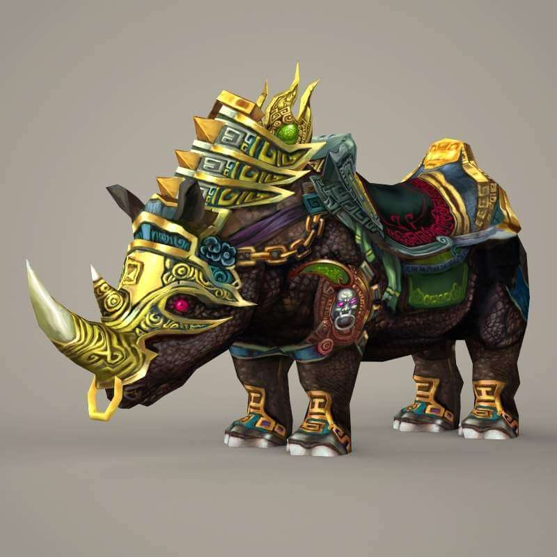 Fantasy King Rhino - 3D Model by 3dseller