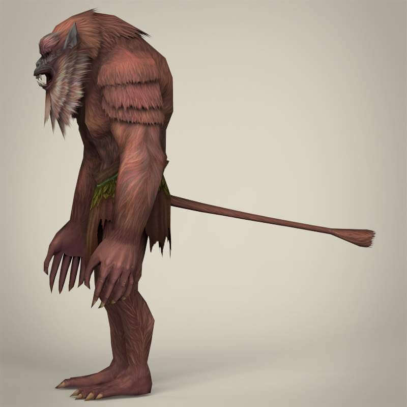 Fantasy Warrior Ape - 3D Model by 3dseller