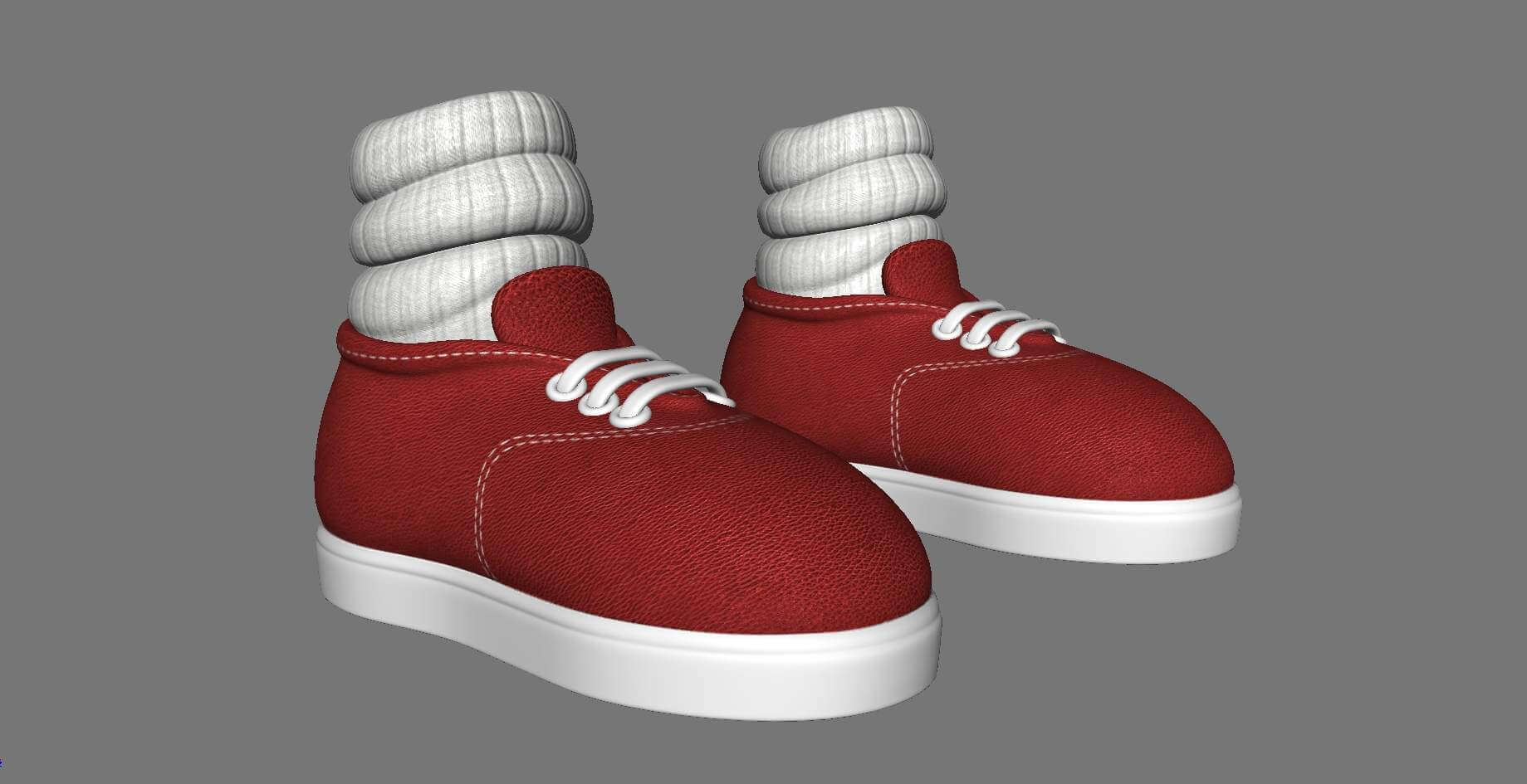 Cartoon Shoes 3D Model by