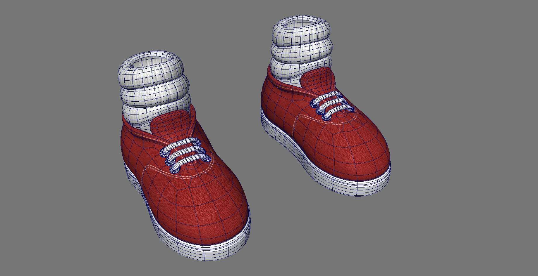 Cartoon Shoes 3D Model by
