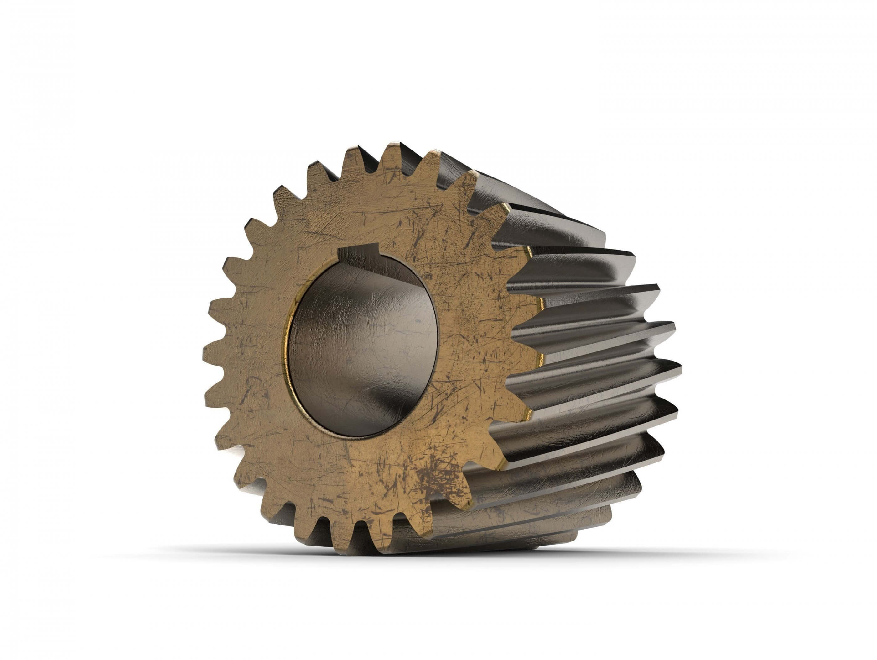 Helical Gear 3D Print Model by 3dsldworks