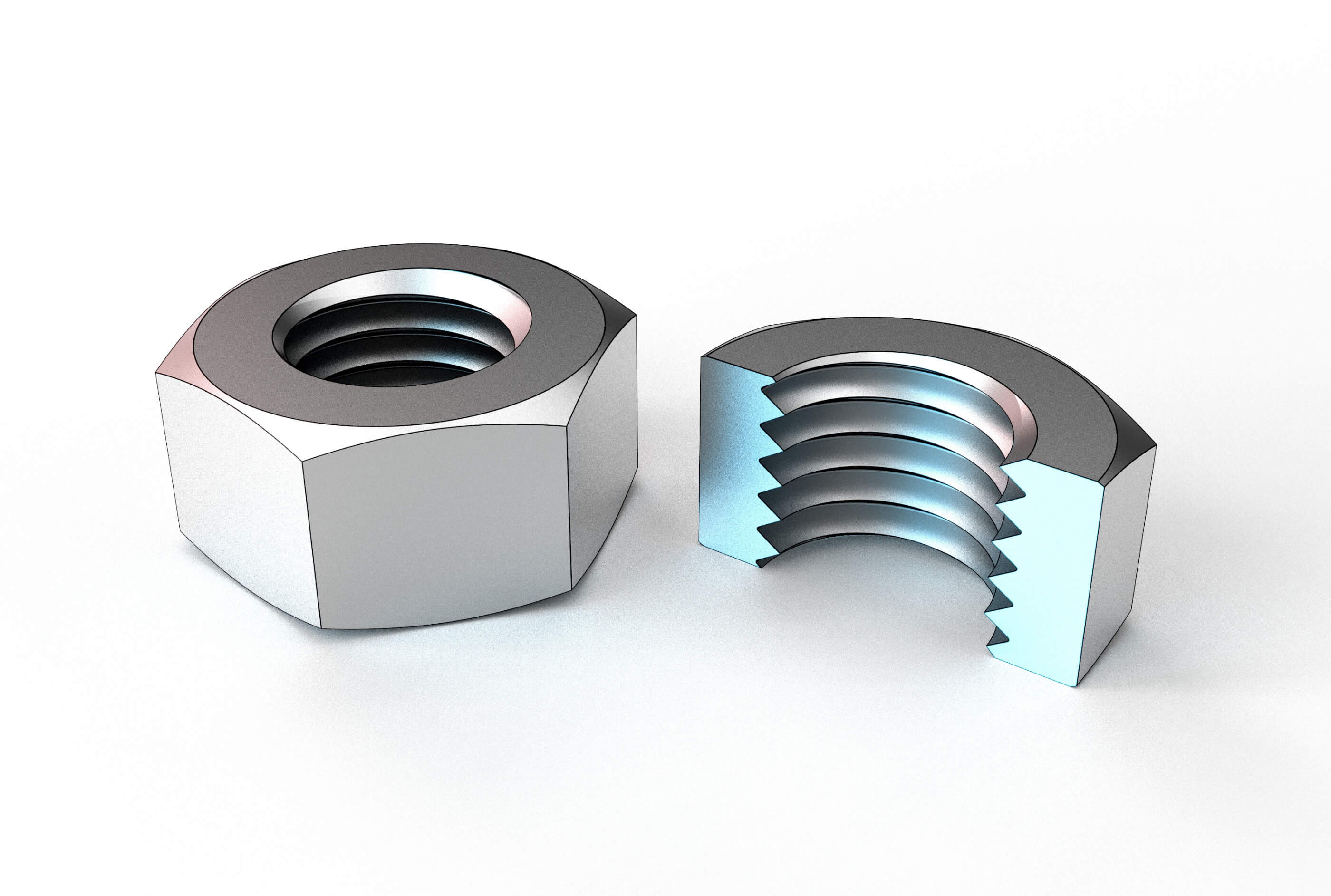 Hex Nut 3D Print Model by 3dsldworks
